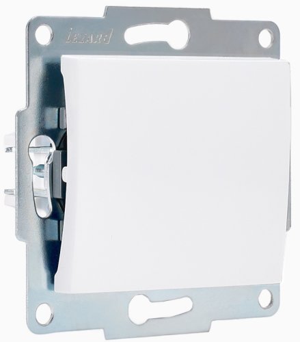 Выключатель без рамки Lezard Karina 1-кл. белый  картинка